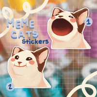 Image 1 of Meme Cats Stickers