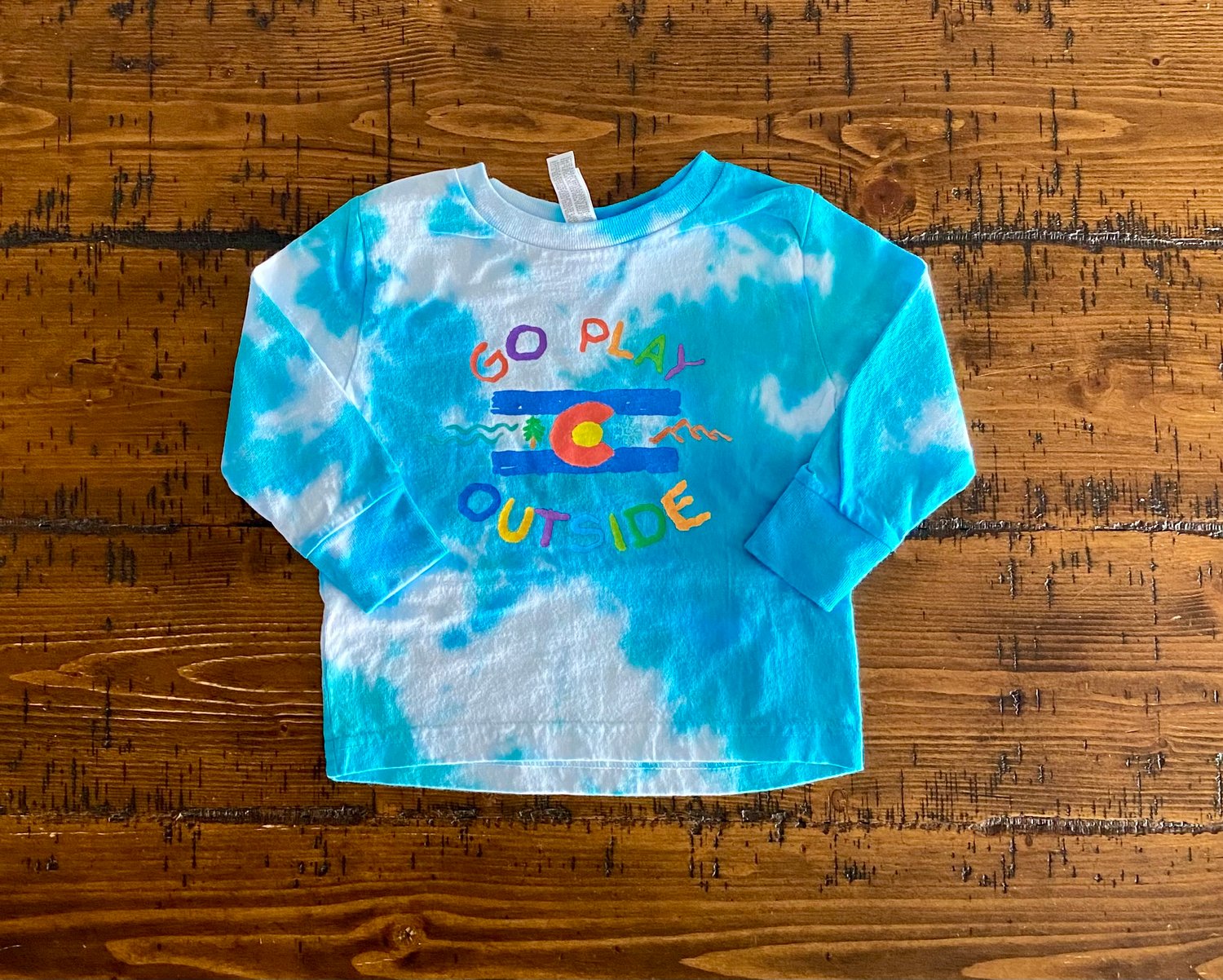 Image of Kids Long Sleeve Hand Dyed T-Shirt