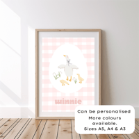 Image 1 of Gingham Geese Personalised Print