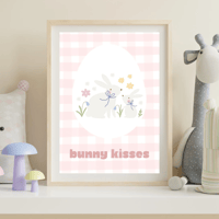 Image 4 of Gingham Bunny Personalised Print