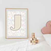 Image 2 of Personalised Floral Initial Print