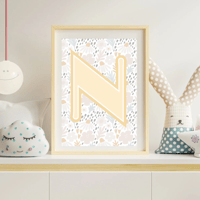 Image 3 of Personalised Floral Initial Print