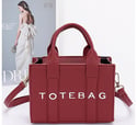 SMALL MINI FAUX LEATHER TOTE BAG SATCHEL
