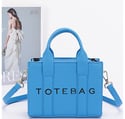 SMALL MINI FAUX LEATHER TOTE BAG SATCHEL