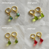 raindrop gold huggie hoop earrings