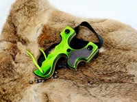 Image 7 of Handmade Wooden Slingshot, Green Hornet Spectraply, The Mance, Wood Catapult, Right hand pull