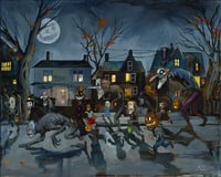 "Halloween In Haddonfield" - Oil Painting