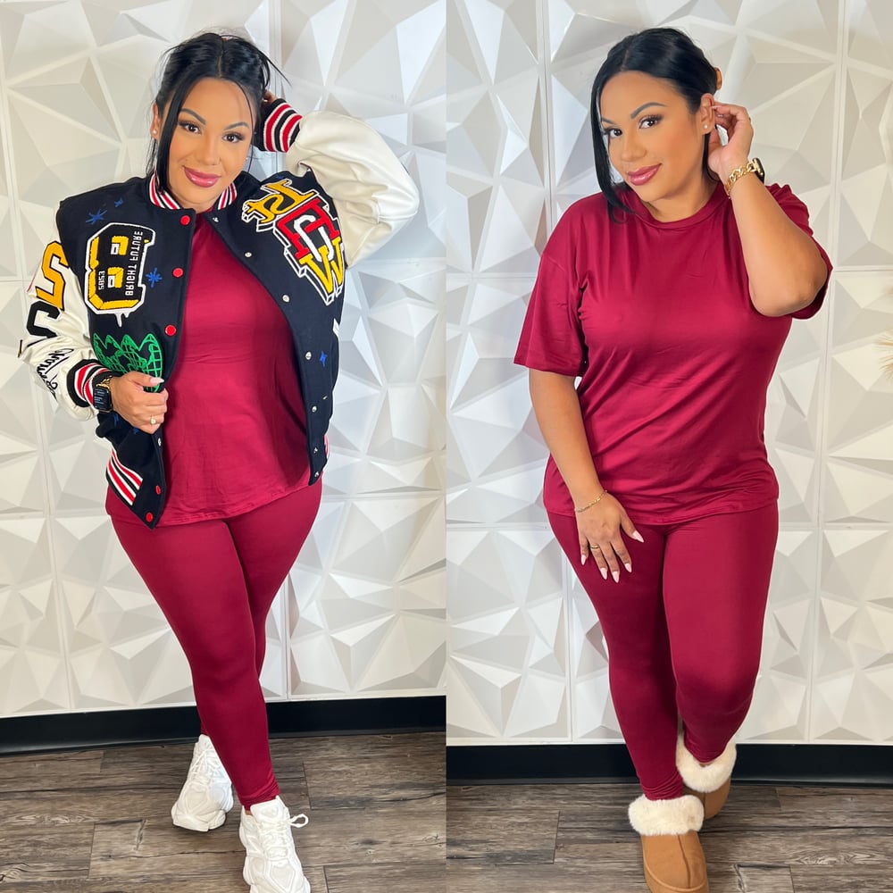 Chill Set #5 Burgundy Long