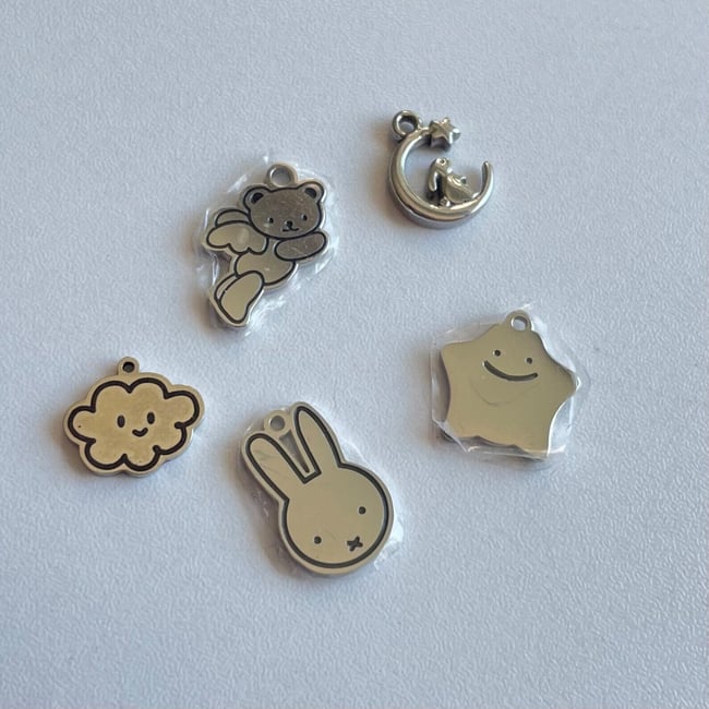 cute character surgical grade charms