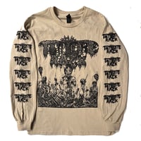 Image 1 of Torture Rack " Pit of Limbs " Longsleeve Sand T-shirt with Sleeve prints