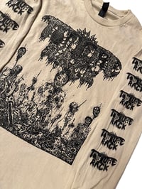 Image 3 of Torture Rack " Pit of Limbs " Longsleeve Sand T-shirt with Sleeve prints