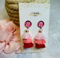 Image 2 of Red Leopard Earrings 