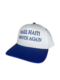 MAKE HAITI SMOOTH AGAIN SNAPBACK - BLUE & WHITE