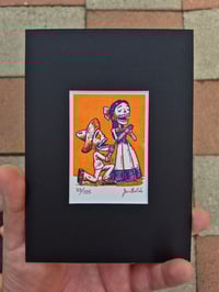 Image 3 of Enamorados Limited Edition Gocco Screenprint ACEO