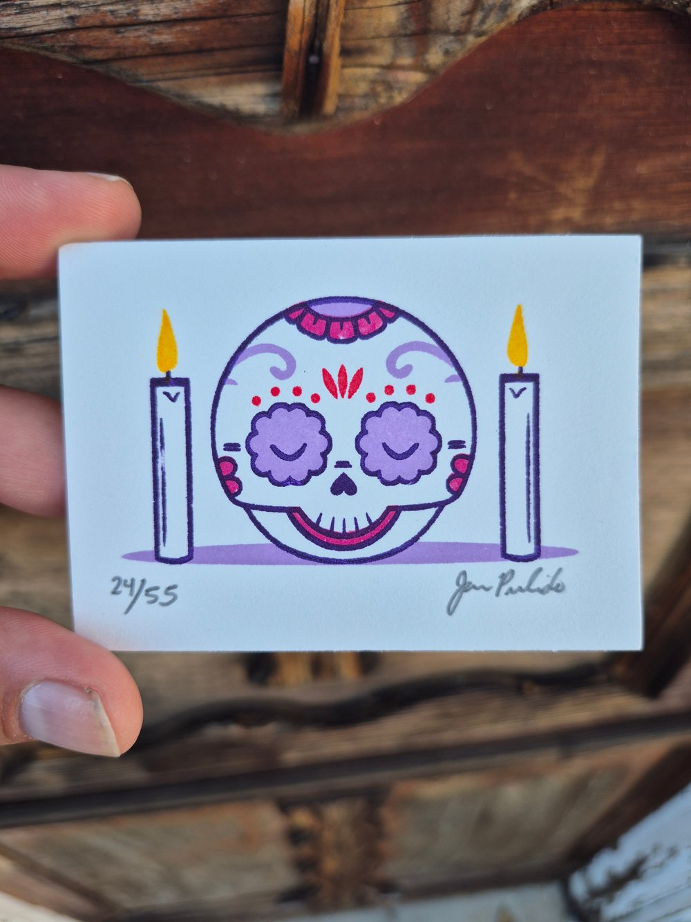 Calaverita Altar Limited Editon Gocco Screenprint ACEO