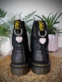 Silver Rose Quartz Boot Charms