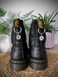 Silver Radiant Heart Boot Charms