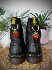 Gold Strawberry Boot Charms