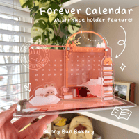 Image 1 of PREORDER | Never Expiring Calendar Standee | Cozy Book Nook