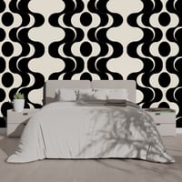 Image 4 of Mod Black Waves  Wallpaper 