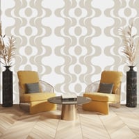 Image 5 of Mod Taupe Waves  Wallpaper 