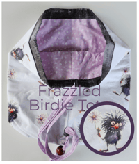 Image 3 of NEW!!! Frazzled Birdie Tee, Tote,  and Soaps Gift Set for Kids Teens Girls Purple and White