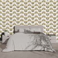 Image 4 of Deco Green Waves Wallpaper