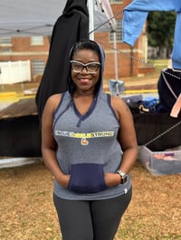 Image 2 of IRVING M. BLUE - Blue & Gold Strong Workout Apparel (Women & Men / Gray & Navy)