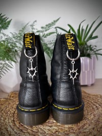 Silver Spiky Heart Boot Charms