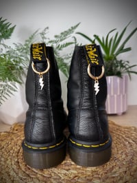 White Lightning Bolt Boot Charms