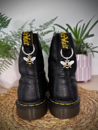Silver Bees Boot Charms