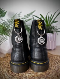 Silver Sun and Moon Boot Charms