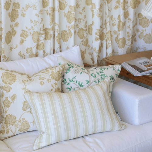 Image of Beige Stripe Cushion 