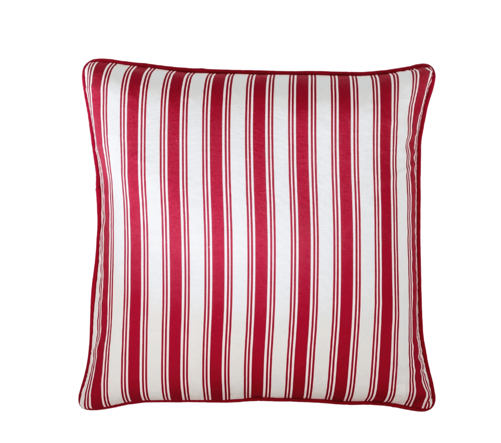 Image of Red Stripe Cushion 