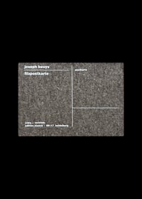JOSEPH BEUYS - FILZPOSTKARTE