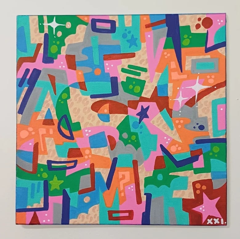 Image of It wasn't me . Canvas 21cm x 21cm by mikey xxi 