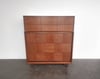 Checkered Mid Century Walnut Highboy Dresser by L.A. Period