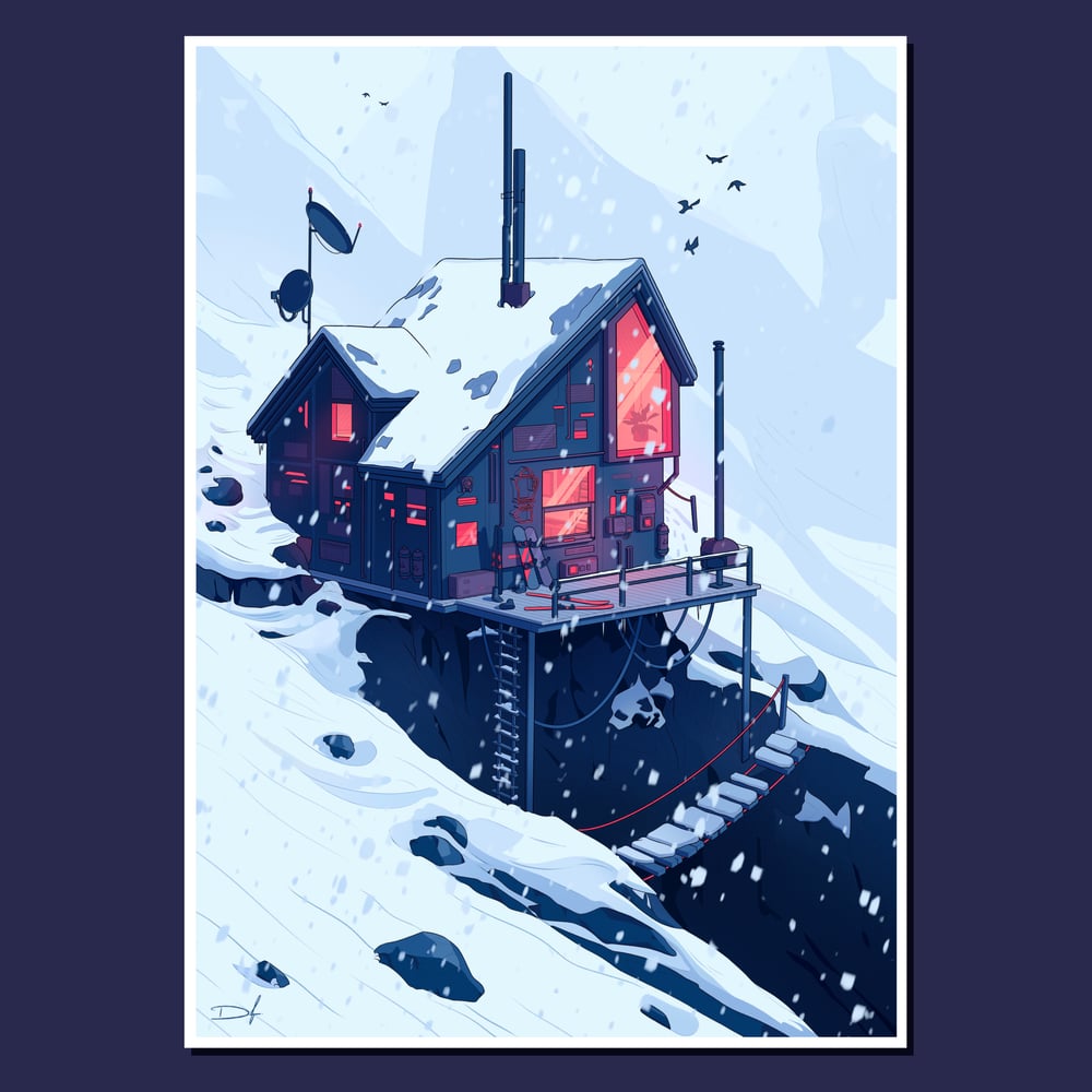 SNOW CABIN PRINT
