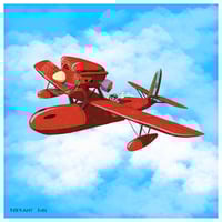 Image 1 of Studio Ghibli 1992 Porco Rosso Miyazaki Fine Art Print