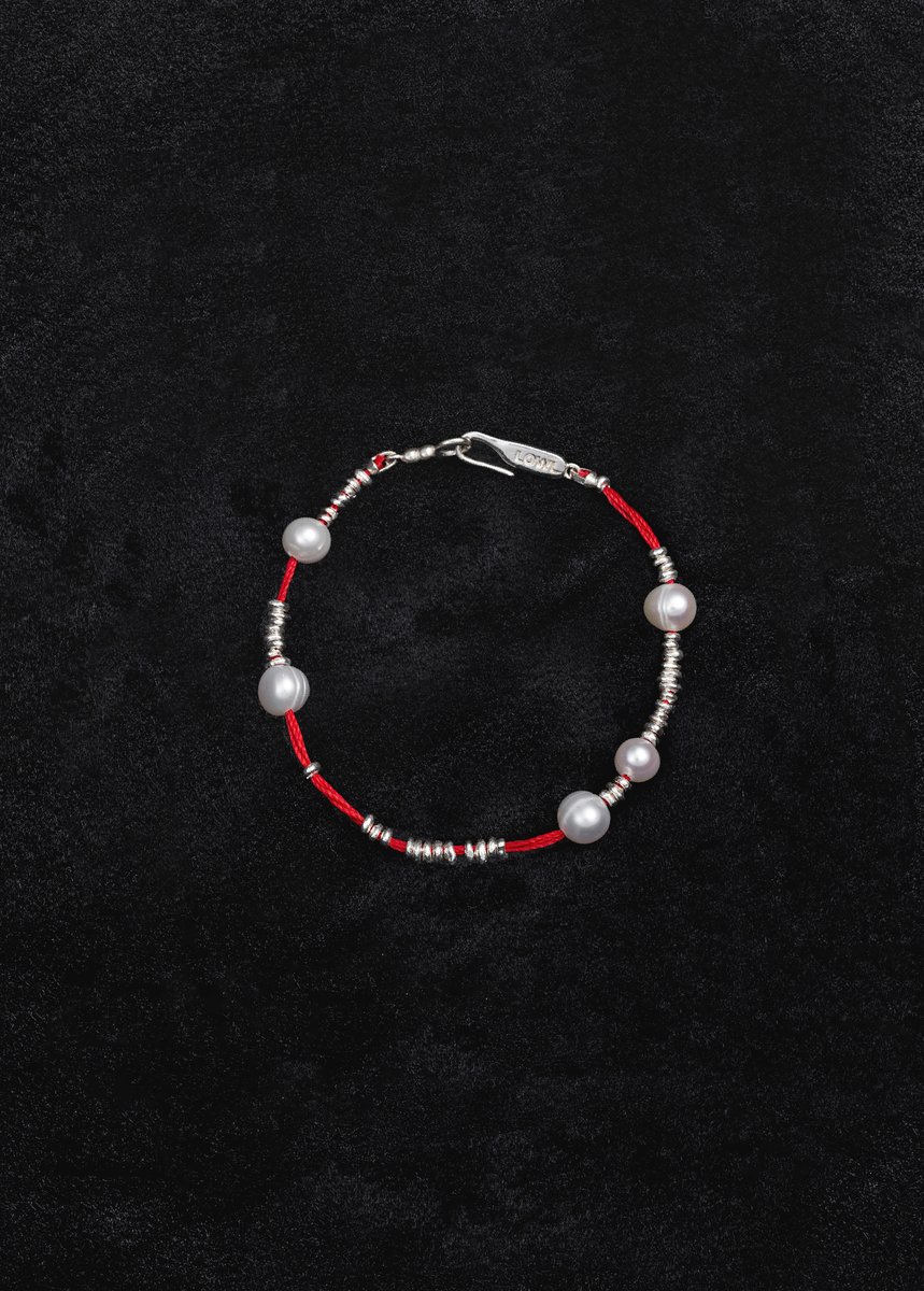 【LOWOOL】Thread Silver Pearl Bracelet〜ブレスレット★韓国発 IMPLY — LOWOOL - Red Thread Silver Pearl Bracelet