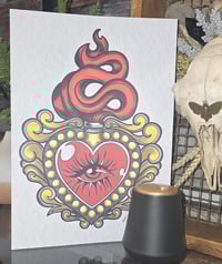 Image 1 of A4 Sacred Heart Tattoo Print