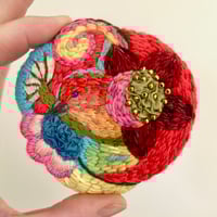 Image 1 of The Bird Garden Hand Embroidered Brooch