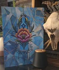 Image 1 of Floral Glass Window Tattoo Print
