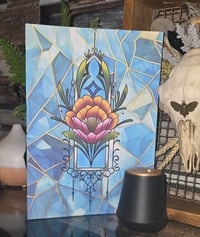 Image 2 of Floral Glass Window Tattoo Print