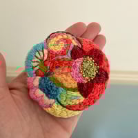 Image 2 of The Bird Garden Hand Embroidered Brooch