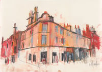 Image 2 of Corner Of Minard Road and Pollokshaws Road - Charcoal and Soft Pastels on Paper 