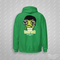 Image 3 of TAPE HEAD - BACK - GREEN - HOODIE