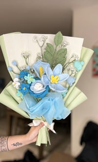 Image 3 of Blue Rose Flower Bouquet 