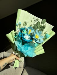 Image 1 of Blue Rose Flower Bouquet 