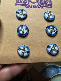 Image 4 of Cross Pattern Buttons set of 6  1.4cm diameter 